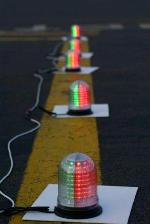Line of threshold lights